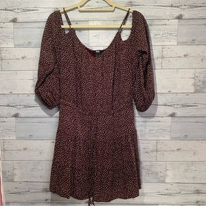 Paige Carmine Dress Ditsy Floral Size Small Color: Winetasting